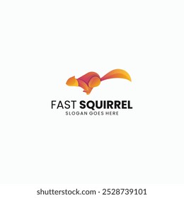 Vector Logo Illustration Squirrel Gradient Colorful Style