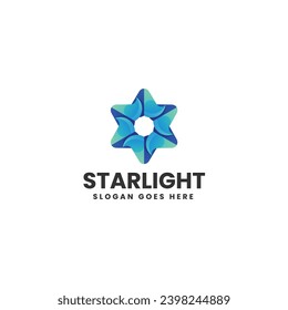 Vector Logo Illustration Star light Gradient Colorful Style