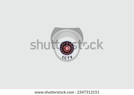 vector logo illustration of surveillance camera or cctv

