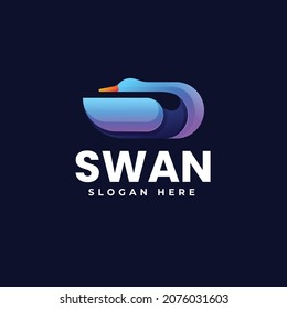 Ilustración del logotipo del vector Estilo de color gradiente del cigüeñal.