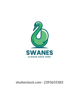 Ilustración con el logotipo del vector Estilo de mascota sencillo