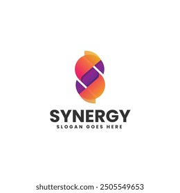 Vector Logo Illustration Synergy Gradient Colorful Style
