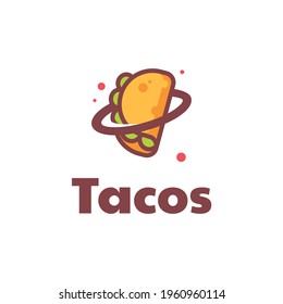 Vektorlogo Illustration Tacos Simple Mascot Style.