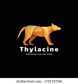 Vector Logo-Illustration Tasmanie Farbenfrohe Stilrichtung