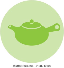 Vector logo illustration of tea teapot
