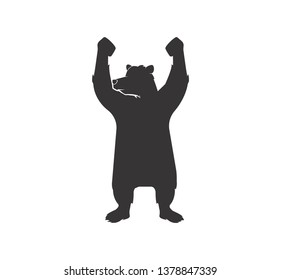 Vector logo. Illustration, template for poster, t-shirt, banner.
Strong forest bear. Graphic design concept. Emblem, element, symbol, label, sign.