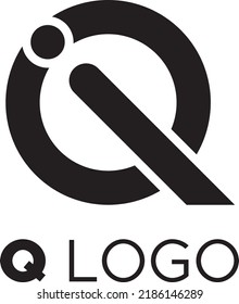 Vector logo illustration that is very suitable for businesses that have the initials q