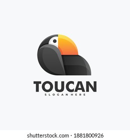 Logo Vector Ilustración Estilo de color gradiente táctil.
