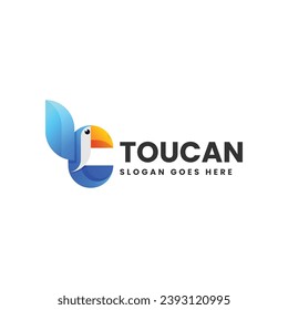 Logo del vector Ilustración Estilo de color gradiente táctil