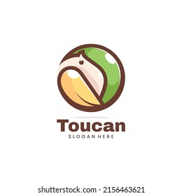 Ilustración con logotipo vector Toucan Simple Mascot Style.