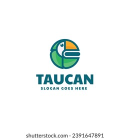 Vector Logo Illustration Toucan Simple Mascot Style