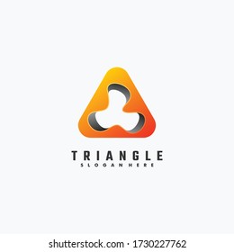 Vector Logo Illustration Triangle Gradient Colorful Style