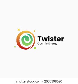 Vektorlogo Illustration Twister Farbstil.