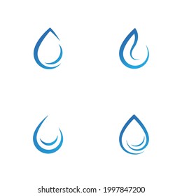 Ilustración del logotipo color de gradiente de agua