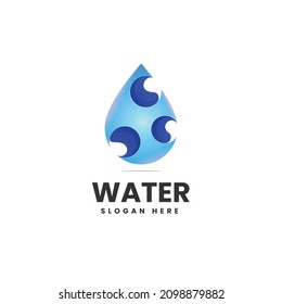 Logo Vector Ilustración Estilo de color gradiente de agua.