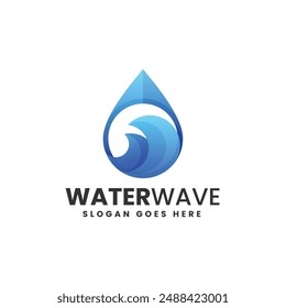 Vector Logo Illustration Water Gradient Colorful Style