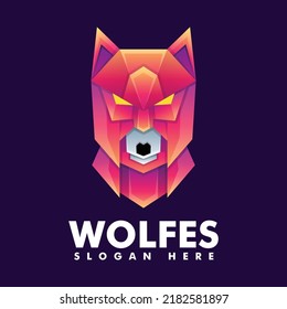 Wolf Vector Logo Colorful