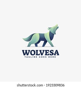 Wolves Colorful  Logo