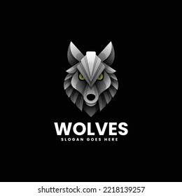 Logo Wolves Colorful Illustration