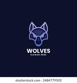 Wolves Logo Art Line