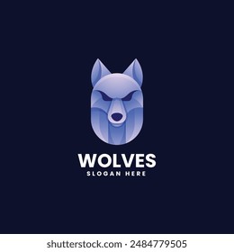 Colorful Wolves Style Vector