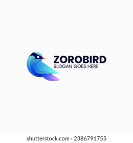 Vector Logo Illustration Zoro Bird Gradient Colorful Style