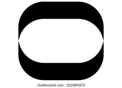 Vector logo illustrations are shaped like typefaces of the letter O font.