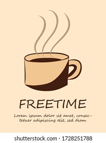Vector Logo-Bild einer braunen Kaffeetasse.