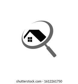 vector logo image of a house search