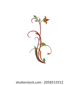 imagen del logotipo vectorial ilustración de una planta hermosa y atractiva para la visualización