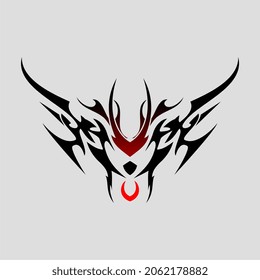 vector logo image illustration of material for unique symmetrical tattoos and cool style