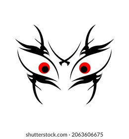 vector logo image illustration of a pair of unique cool style bird's eyes