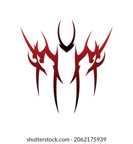 vector logo image illustration of stylish symmetrical tattoo material is also very cool