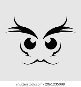 vector logo image illustration of a unique and attractive style face