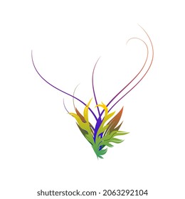 imagen del logotipo vectorial imagen de una planta verde fresca única con alto valor artístico