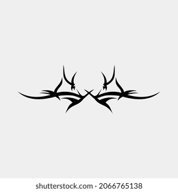 imagen de logotipo vectorial de un único y sencillo material tatuado elegante