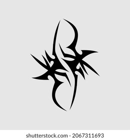 vector logo image illustration of a unique and high-art tribal tattoo material suitable for those who like tattoos