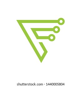 vector logo image letter F