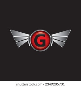 
imagen del logotipo vectorial de la letra g, con alas, puede utilizarse para logotipos de la empresa, logotipos de coches deportivos o puede entrar en la categoría de logotipo 3d
