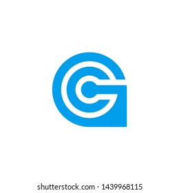 vector logo image letter gc