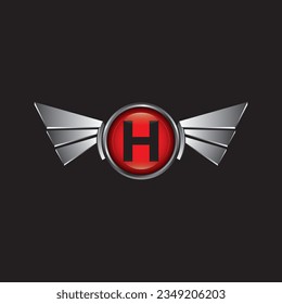 
vector logo image of the letter h, with wings, can be used for company logos, sports car logos or can enter the 3d logo category