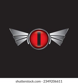 
vector logo image of the letter i, with wings, can be used for company logos, sports car logos or can enter the 3d logo category