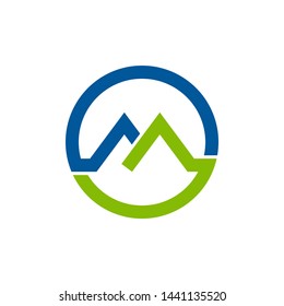 vector logo image letter M