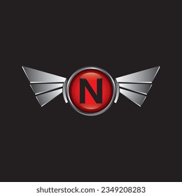 
vector logo image of the letter n, with wings, can be used for company logos, sports car logos or can enter the 3d logo category