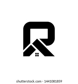 vector logo image letter R real estate