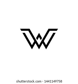 Double W Logo Vector Illustration Stock Vector (Royalty Free) 1395305465