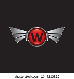 
imagen del logotipo vectorial de la letra w, con alas, puede utilizarse para logotipos de la empresa, logotipos de coches deportivos o puede entrar en la categoría de logotipo 3d