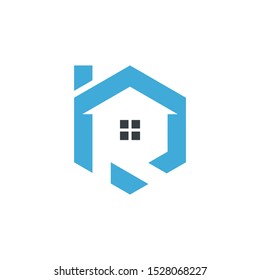 vector logo image real estate letter R