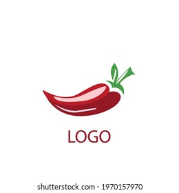 Vector logo with the image of red chili pepper.