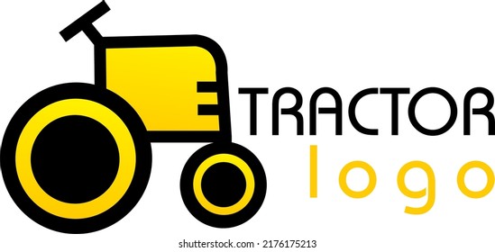 Vector logo with an image of a tractor